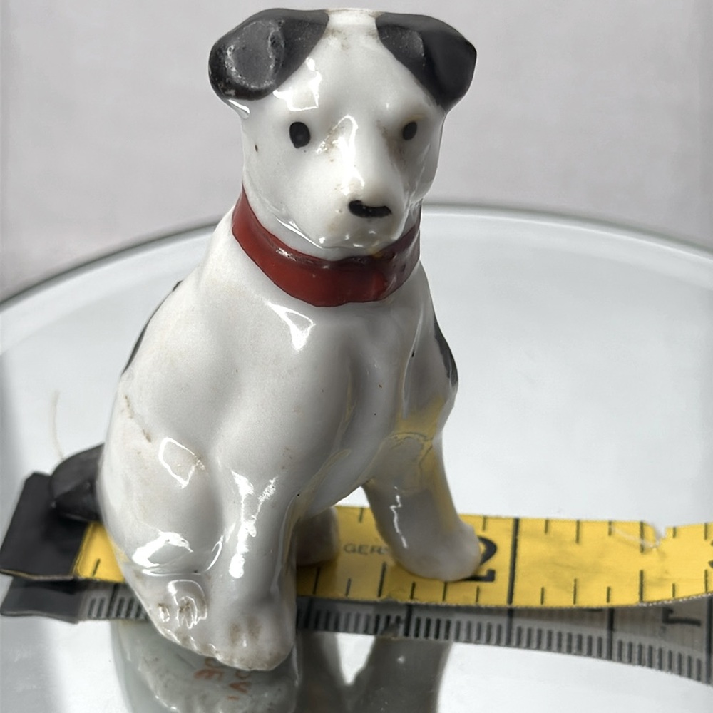 Jack Russell terrier dog figurine Japan approx 2” by 2.5” Vintage collectible